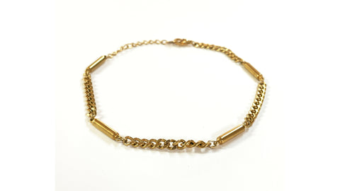 Tobillera magnética con cadena de oro