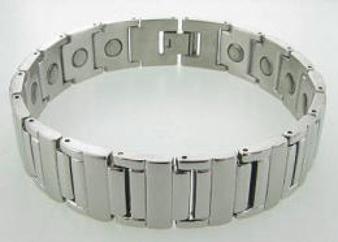 Pulsera magnética de titanio Rolex de plata