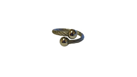 Anillo de cuerda magnética – Todo de plata