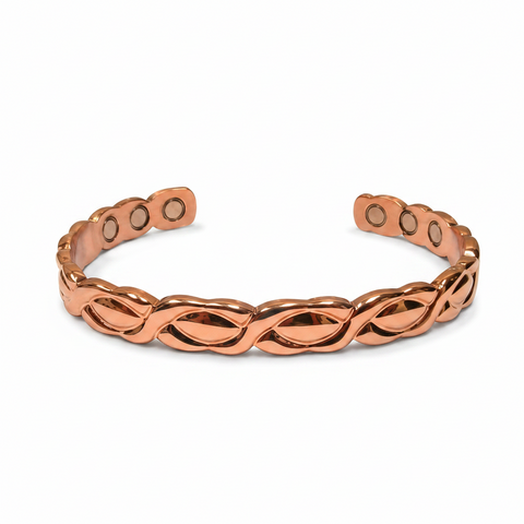 Brazalete brillante XO de cobre