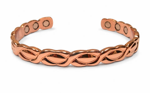 Brazalete brillante XO de cobre