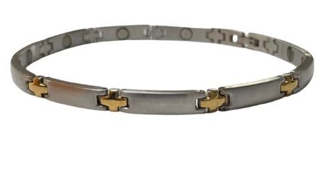Tobillera con cruz de oro