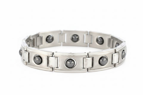 Pulsera Ancha Neomagnética Oro/Plata