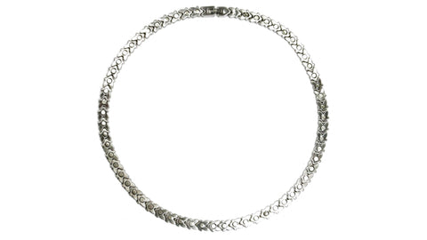 Conjunto V B-NL de plata con corazón dorado