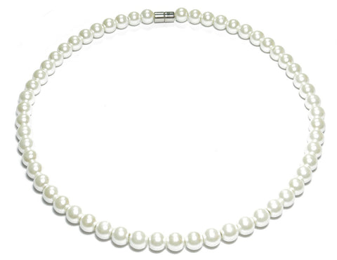 Collar de perlas de 8 mm con extremos magnéticos
