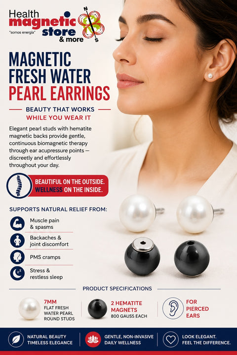 Pendientes magnéticos de perla de agua dulce
