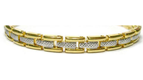 Tobillera Golfers Gold Rim Silver In