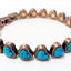 Corazones de turquesa y cobre