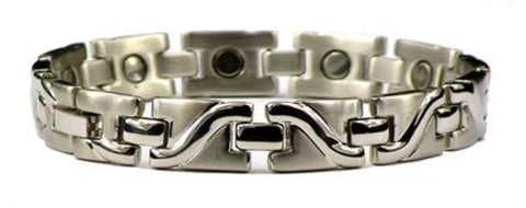 Titanio ancho con espiral brillante plateado