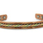 Brazalete de cobre con detalle en 3 tonos