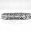 Pulsera magnética de acero inoxidable plateado brillante - Polo Norte de 3000 Gauss