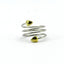 Anillo reductor de grasa en plata con extremo dorado