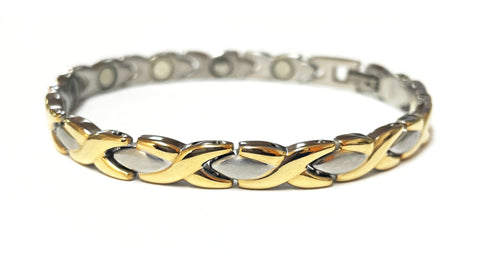 Pulsera biomagnética bicolor XO