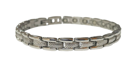 Pulsera magnética de plata para golfistas
