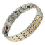 Pulsera de terapia magnética 4 en 1 Ionic Silver Gold Link