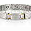 Pulsera Ancha Neomagnética Oro/Plata