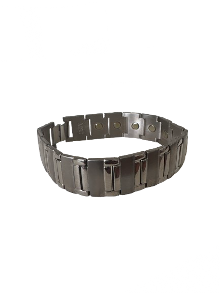 Pulsera magnética de titanio Rolex de plata