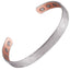 Brazalete de plata y cobre martillado