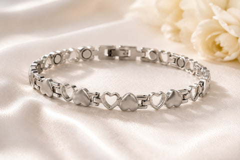 Conjunto B-NL de corazón de plata