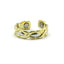Anillo brillante de dos tonos XO