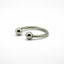 Anillo de bola de plata con alambre de plata